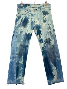 Levi’s Custom Jeans Waist 28 Womens Size 6 Small Upcycled Levis Bleached OOAK